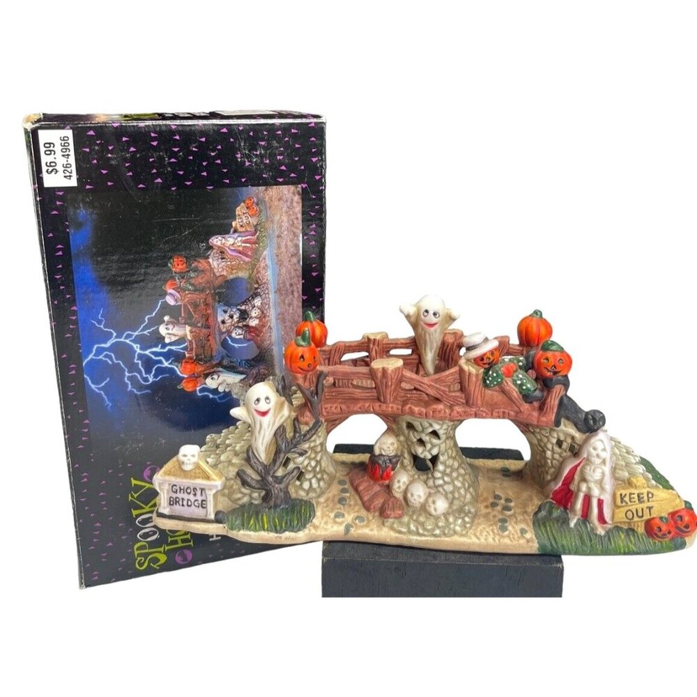 Vintage 2000's Spooky Hollow Porcelain Halloween Village Eerie Tree Arch